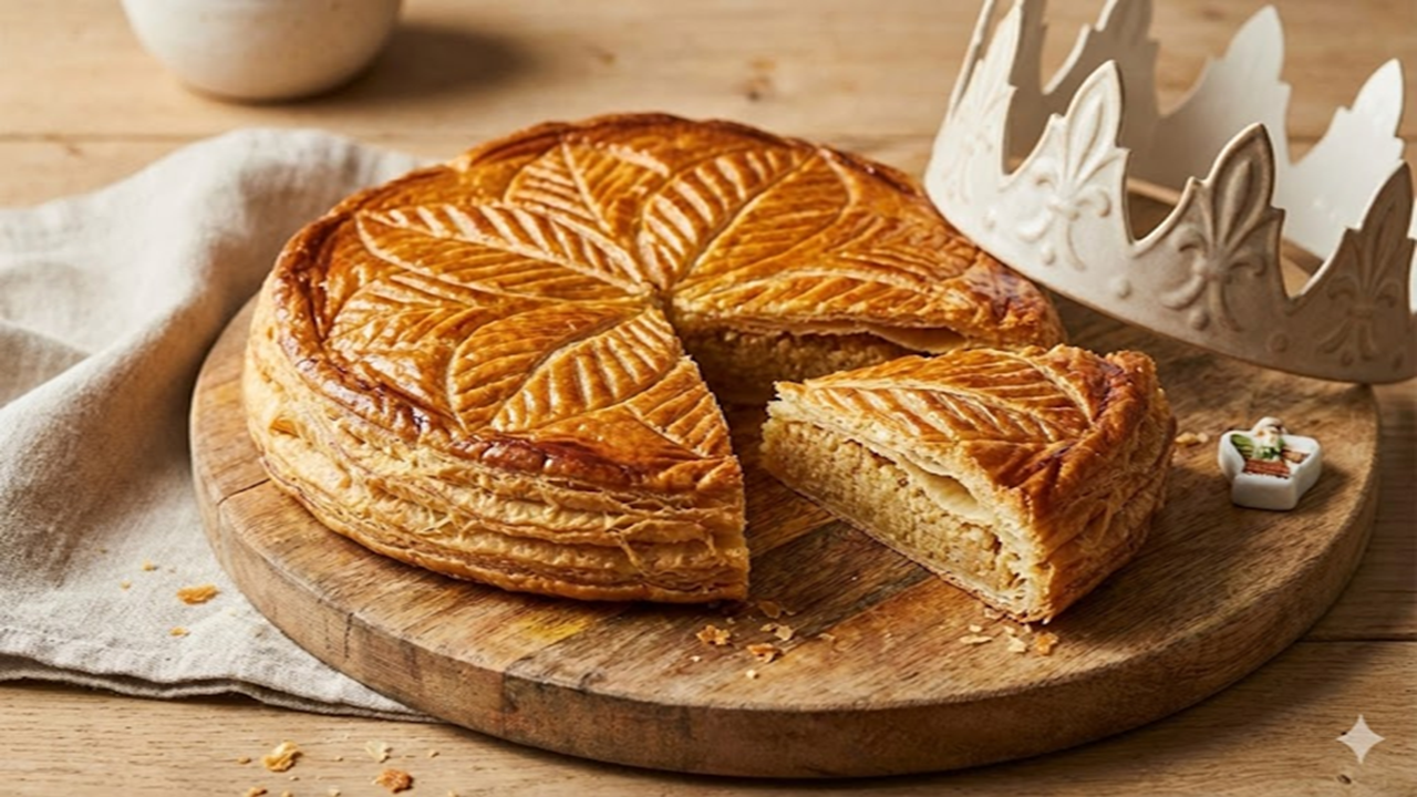 Image d'une galette des rois à réaliser lors d'un atelier pâtisserie pour adulte chez Le Fouet Enchanté.